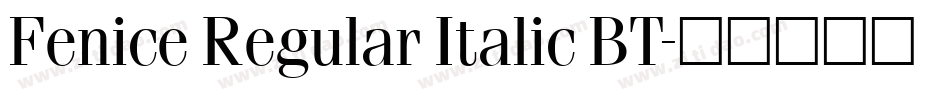 Fenice Regular Italic BT字体转换
